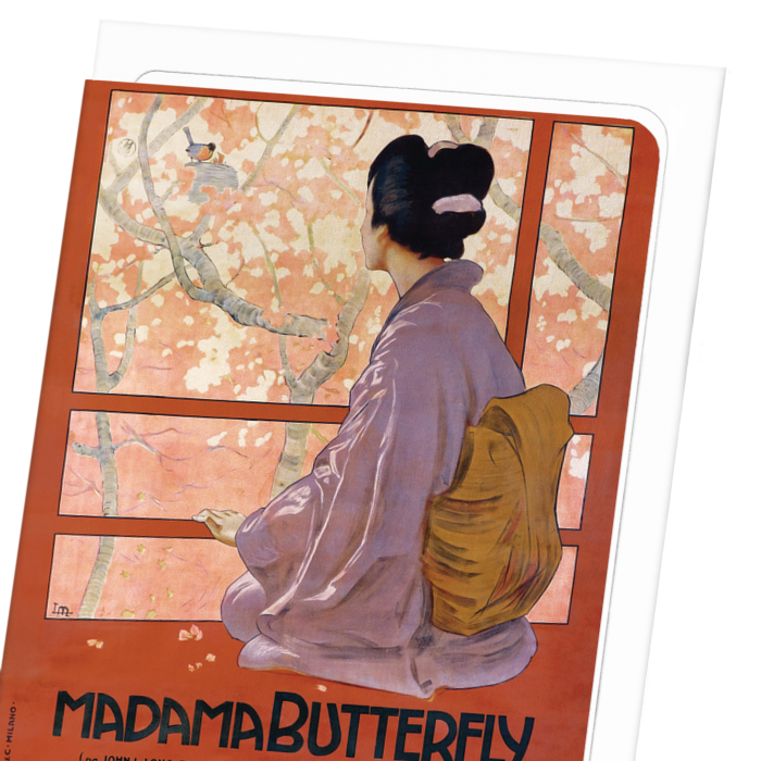 MADAMA BUTTERFLY (1904): Vintage Greeting Card