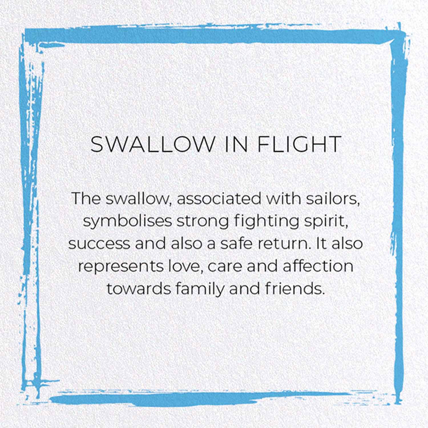 SWALLOW IN FLIGHT: Japanese Greeting Card