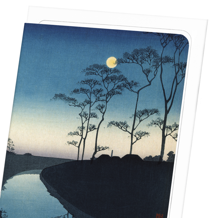 CANAL BY MOONLIGHT: Japanese Greeting Card
