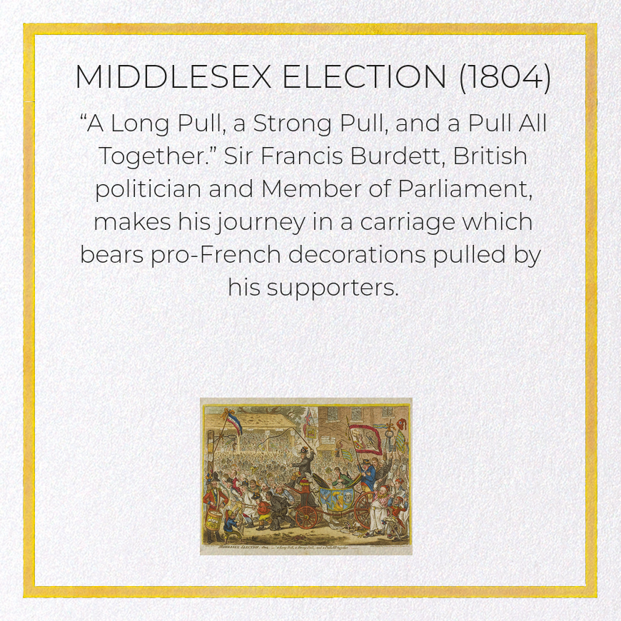 MIDDLESEX ELECTION (1804): Painting Greeting Card