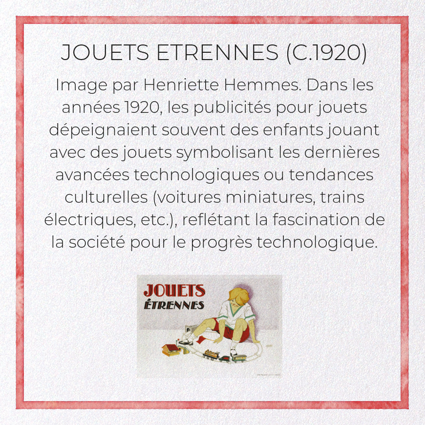 JOUETS ETRENNES (C.1920): Vintage Greeting Card