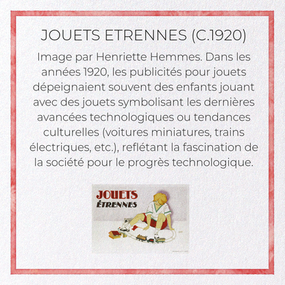 JOUETS ETRENNES (C.1920): Vintage Greeting Card