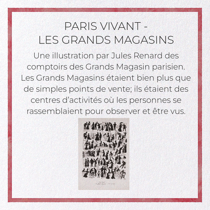 PARIS VIVANT - LES GRANDS MAGASINS: Vintage Greeting Card
