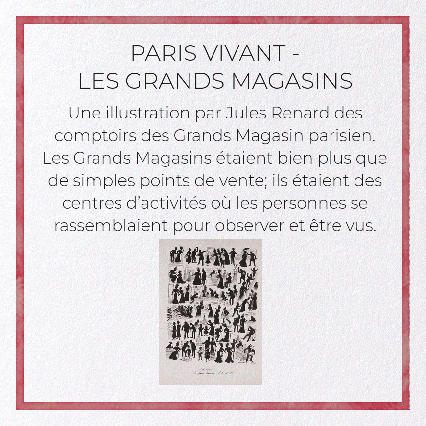 PARIS VIVANT - LES GRANDS MAGASINS: Vintage Greeting Card