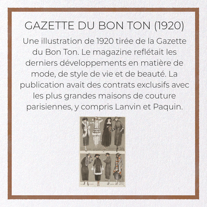 GAZETTE DU BON TON (1920): Vintage Greeting Card
