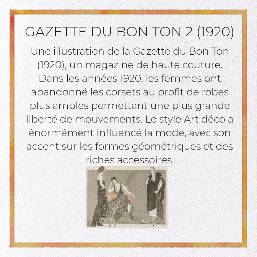 GAZETTE DU BON TON 2 (1920): Vintage Greeting Card