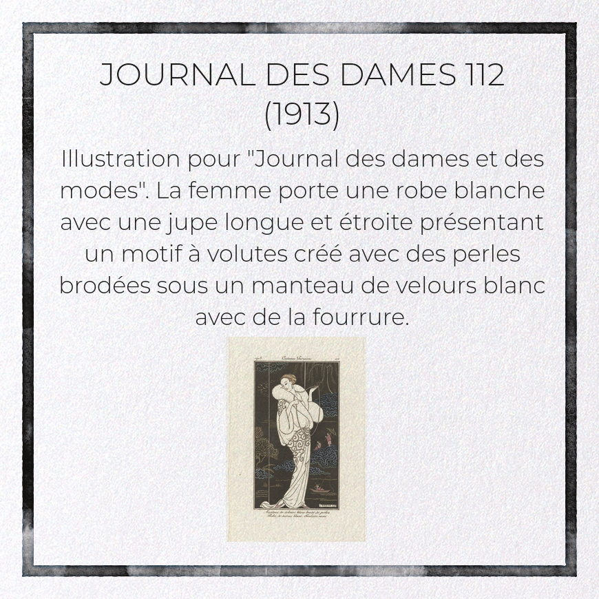 JOURNAL DES DAMES 112 (1913): Vintage Greeting Card