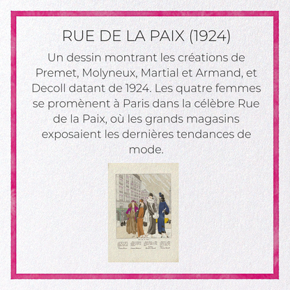 RUE DE LA PAIX (1924): Vintage Greeting Card