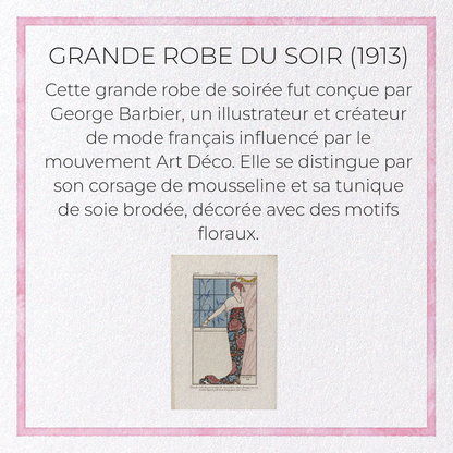 GRANDE ROBE DU SOIR (1913): Vintage Greeting Card