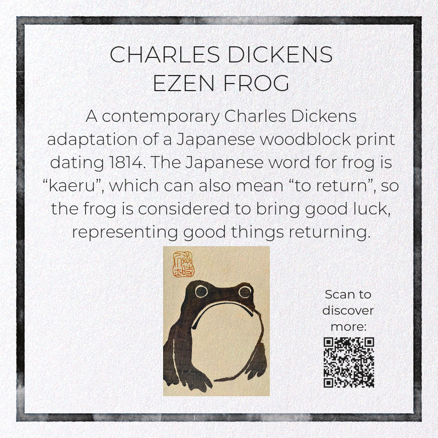 CHARLES DICKENS EZEN FROG: Japanese Greeting Card