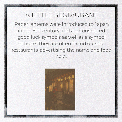 A LITTLE RESTAURANT: Japanese Greeting Card