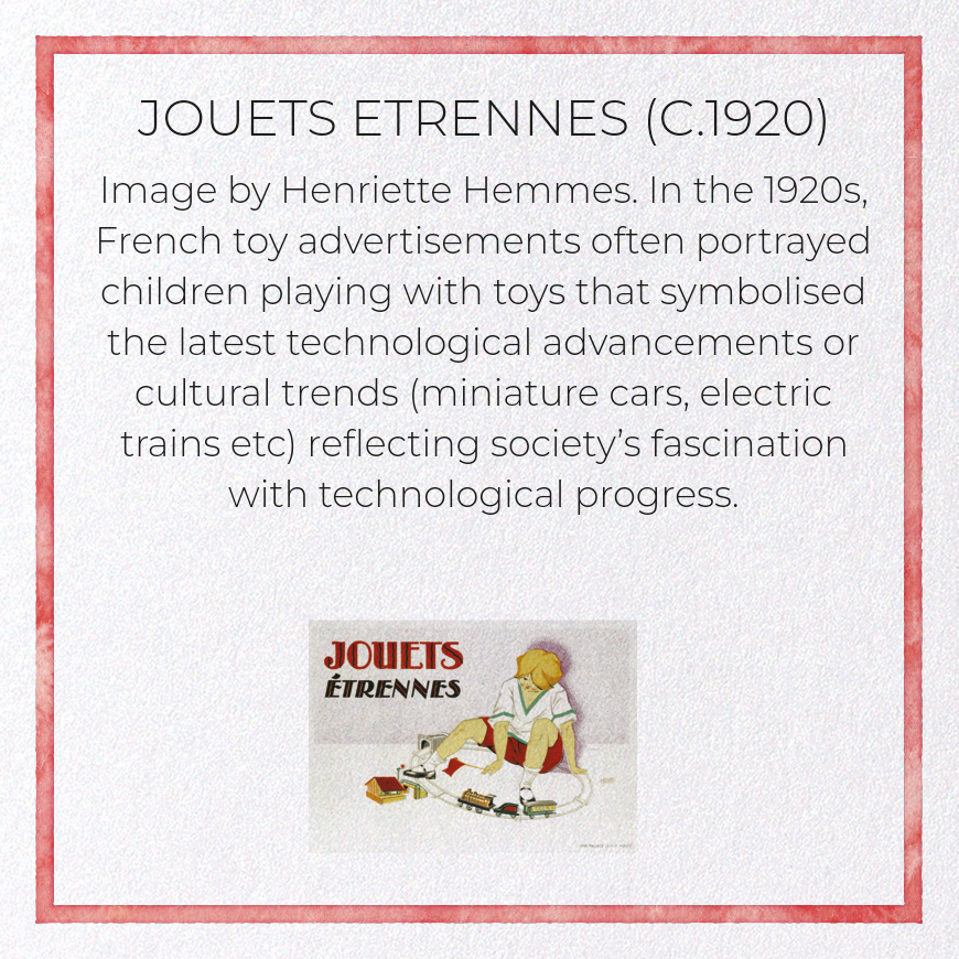 JOUETS ETRENNES (C.1920): Vintage Greeting Card