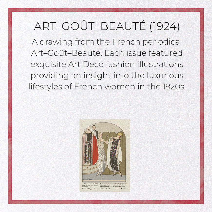 ART–GOÛT–BEAUTÉ (1924): Vintage Greeting Card