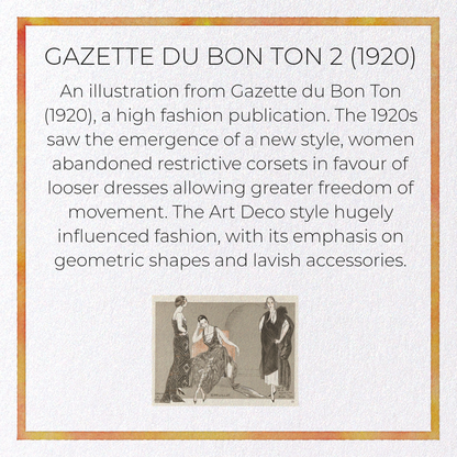 GAZETTE DU BON TON 2 (1920): Vintage Greeting Card
