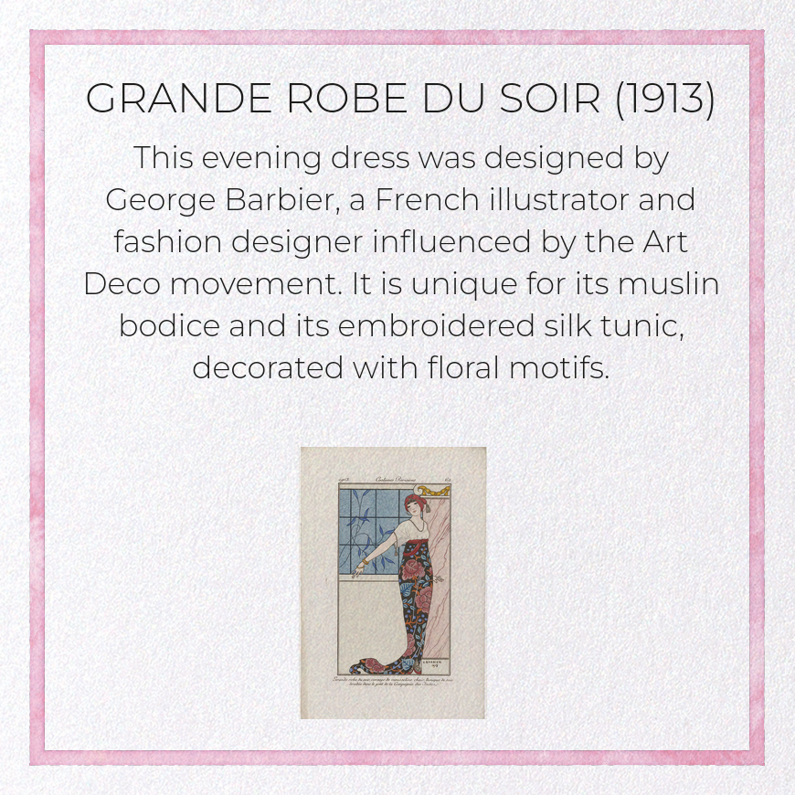 GRANDE ROBE DU SOIR (1913): Vintage Greeting Card