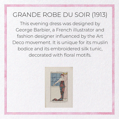 GRANDE ROBE DU SOIR (1913): Vintage Greeting Card