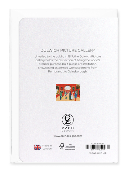 Ezen Designs - Dulwich Picture Gallery - Greeting Card - Back