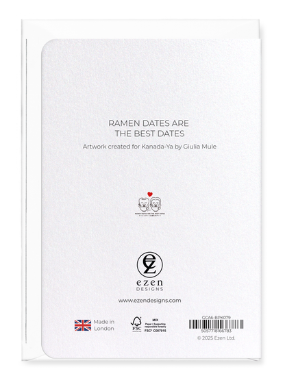 Ezen Designs - Ramen dates are the best dates - Greeting Card - Back