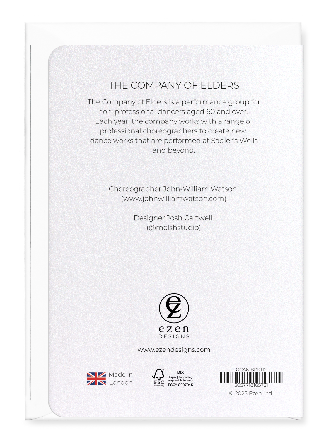 Ezen Designs - The Company of Elders - Greeting Card - Back