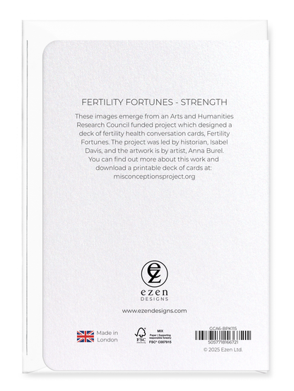 Ezen Designs - Fertility Fortunes - Strength - Greeting Card - Back