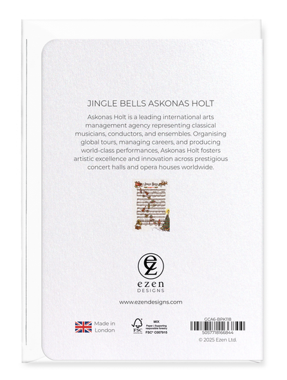 Ezen Designs - Jingle Bells Askonas Holt - Greeting Card - Back