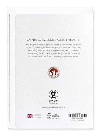 Ezen Designs - Ognisko Polskie Polish Hearth - Greeting Card - Back