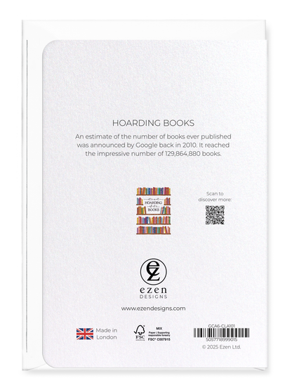 Ezen Designs - Hoarding books - Greeting Card - Back
