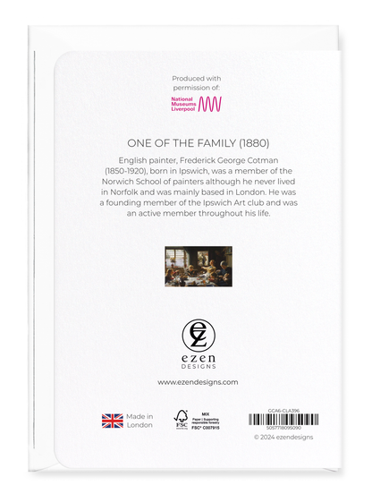 Ezen Designs - One of the Family (1880) - Greeting Card - Back