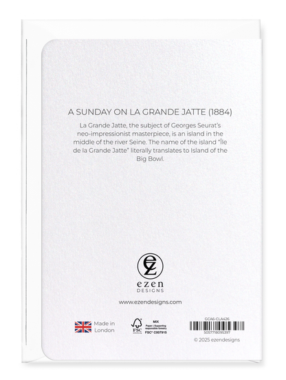 Ezen Designs - A Sunday on La Grande Jatte (1884) - Greeting Card - Back