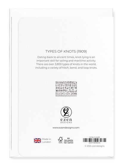 Ezen Designs - Types of Knots (1909) - Greeting Card - Back