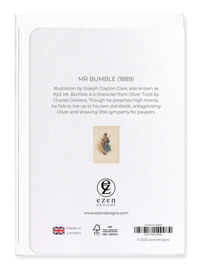 Ezen Designs - Mr Bumble (1889) - Greeting Card - Back