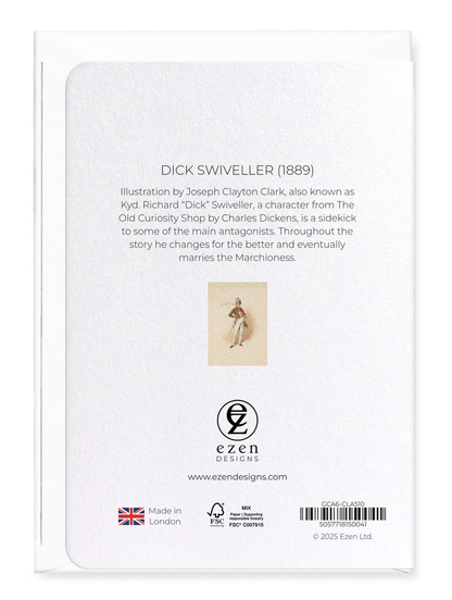 Ezen Designs - DICK SWIVELLER (1889) - Greeting Card - Back