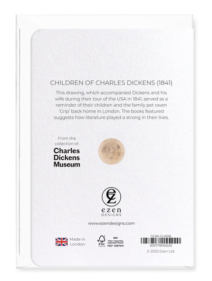 Ezen Designs - Children of Charles Dickens (1841) - Greeting Card - Back