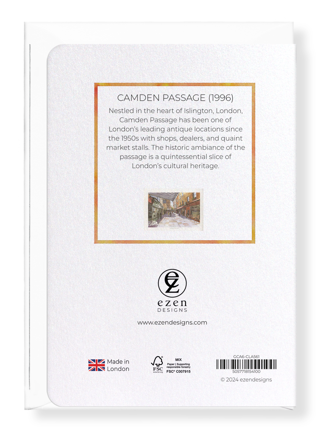 Ezen Designs - Camden Passage (1996) - Greeting Card - Back