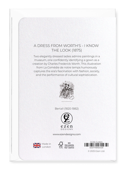 Ezen Designs - A dress from Worth's - I know the look (1875) - Greeting Card - Back