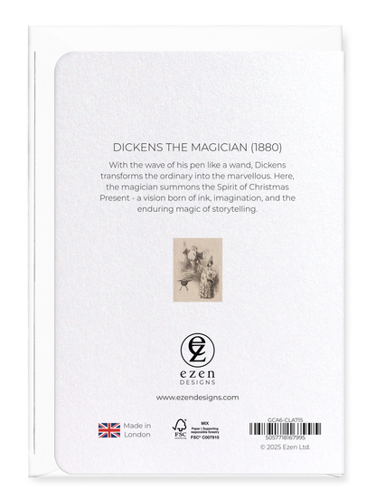 Ezen Designs - Dickens the Magician (1880) - Greeting Card - Back