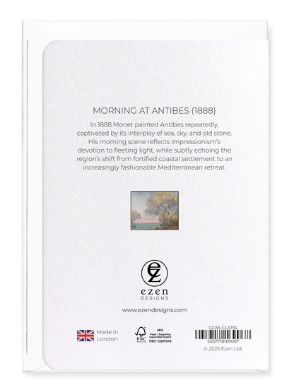 Ezen Designs - Morning at Antibes (1888) - Greeting Card - Back