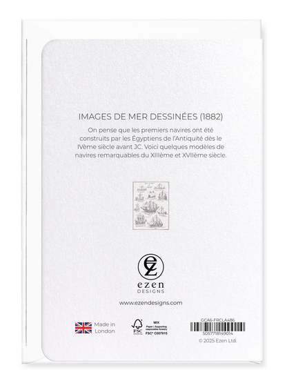 Ezen Designs - Images de Mer Dessinées (1882) - Greeting Card - Back