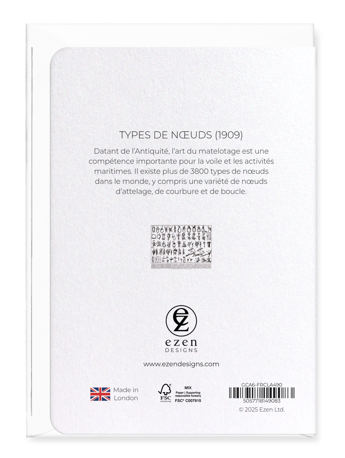 Ezen Designs - Types de Nœuds (1909) - Greeting Card - Back