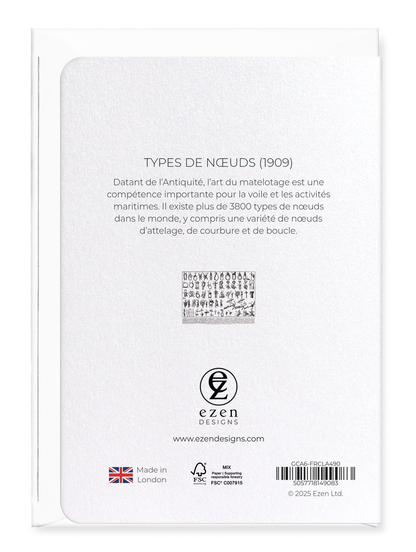 Ezen Designs - Types de Nœuds (1909) - Greeting Card - Back