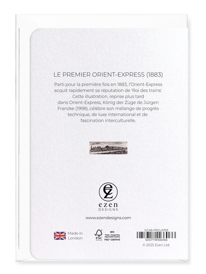 Ezen Designs - Le premier Orient-Express (1883) - Greeting Card - Back