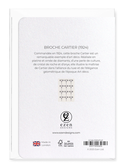 Ezen Designs - Broche Cartier (1924) - Greeting Card - Back