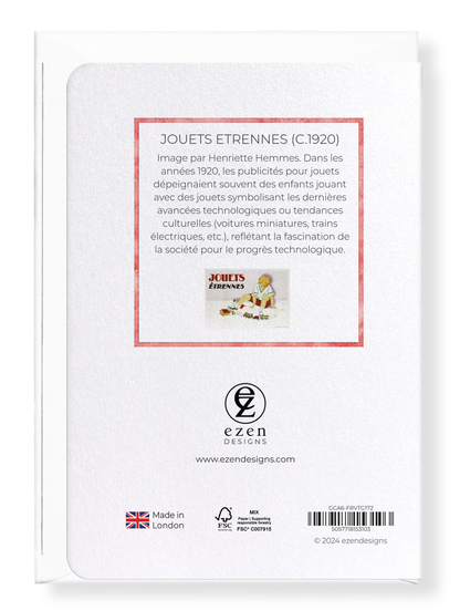 Ezen Designs - Jouets Etrennes (c.1920) - Greeting Card - Back