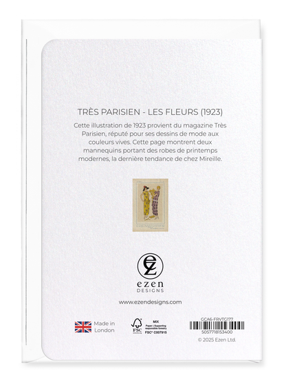 Ezen Designs - Très Parisien - Les Fleurs (1923) - Greeting Card - Back