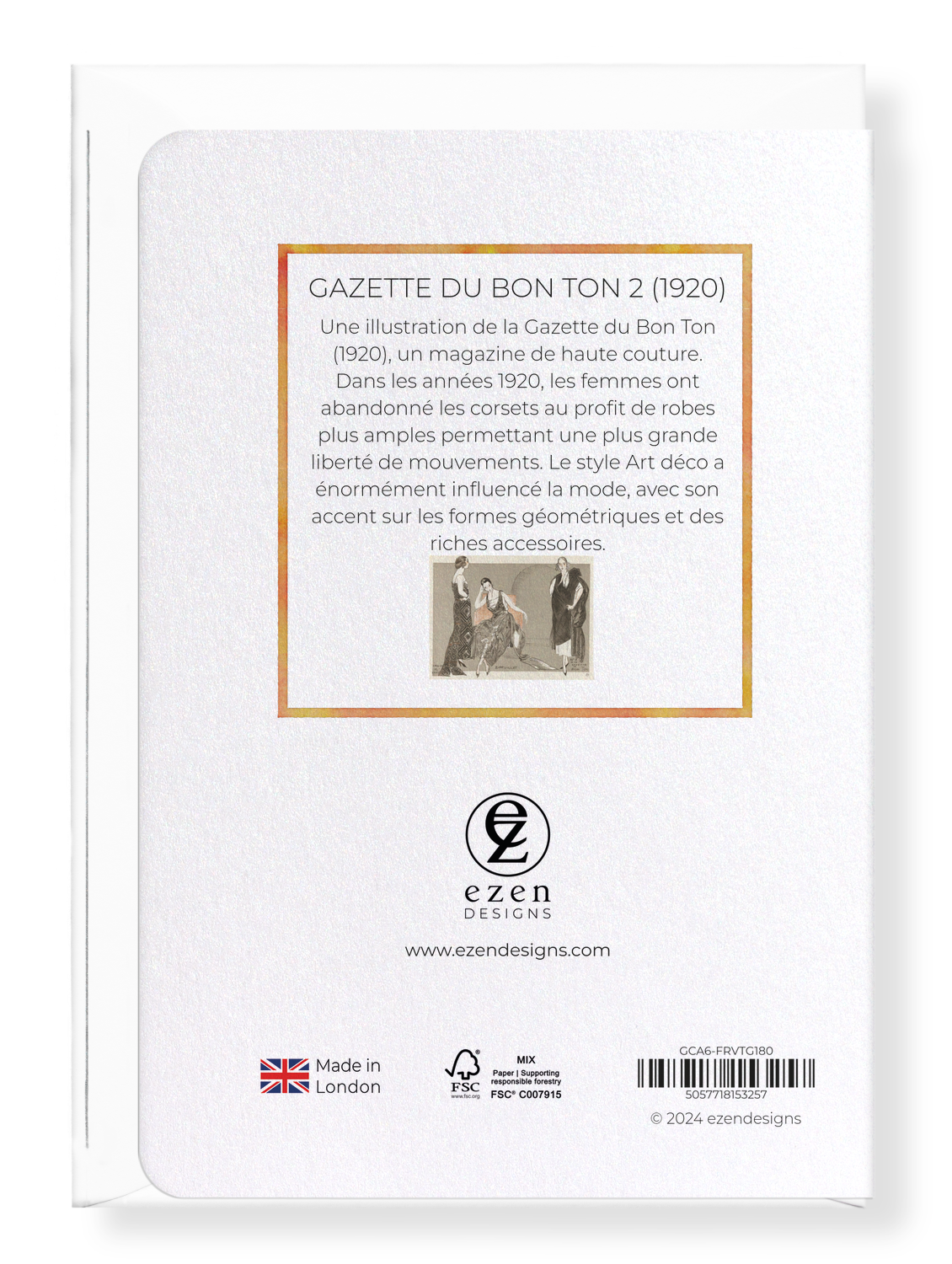 Ezen Designs - Gazette du Bon Ton 2 (1920) - Greeting Card - Back