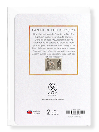 Ezen Designs - Gazette du Bon Ton 2 (1920) - Greeting Card - Back