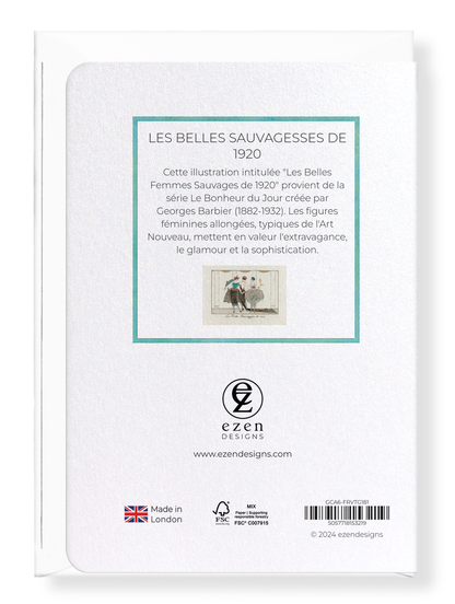 Ezen Designs - Les Belles Sauvagesses de 1920 - Greeting Card - Back