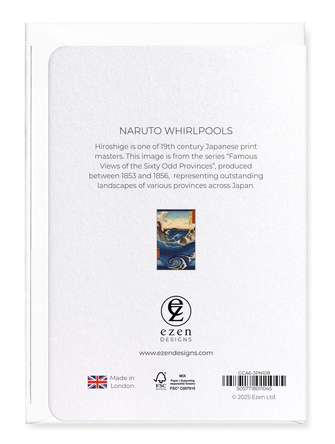 Ezen Designs - Naruto whirlpools - Greeting Card - Back