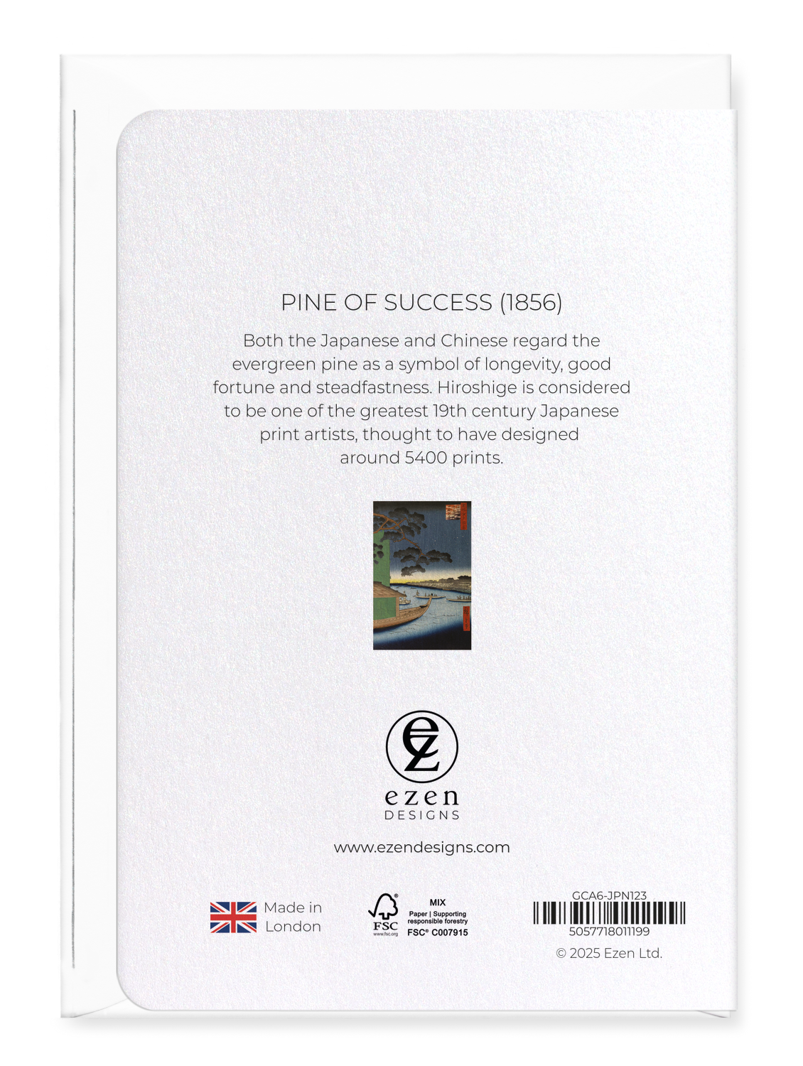Ezen Designs - Pine of Success (1856) - Greeting Card - Back