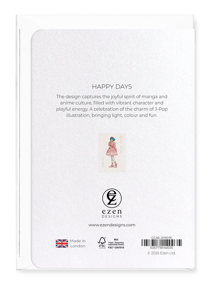 Ezen Designs - Happy Days - Greeting Card - Back